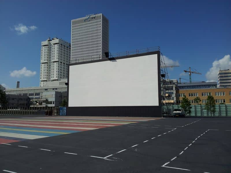 Steigers pleinbioscoop, museumpark Rotterdam